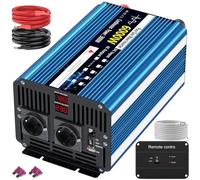 Invertitore Inverter A Onda Sinoidale Pura Da CC 12V A CA 230V 50HZ Presa B Potenza Di Picco 6000W Trasformatore Convertitore Voltmetro LED