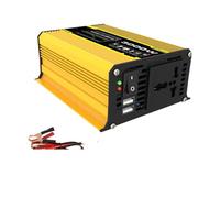 Invertitore Inverter Auto 4000W 12V A 220V/110V LED Convertitore Adattatore Caricabatterie Trasformatore Di Tensione USB Doppio Onda Sinusoidale Modificata(Yellow 3000W 12V to 220V)
