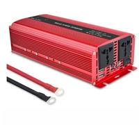 Invertitore Inverter Per Auto AC220V Con Display A LED Convertitore Da Campeggio Esterno Con 4 Porte B Adattatore Di Trasferimento Di Potenza 12V/24V(3000W red,24V)