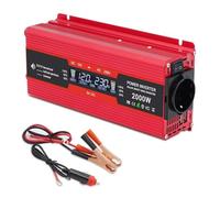 Invertitore Inverter Universale 12V/24V AC220V Con Display A LED Convertitore Da Campeggio All'aperto Con 4 Porte Adattatore Di Trasferimento Di Potenza(2000W LCD red,24V)