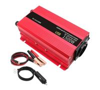 Invertitore Potenza Convertitore Adattatore Di Ricarica USB Doppio Inverter Per Auto 1500W Di Potenza DC 12V A AC 110V/220V 230V Solar Omvormer 12 Naar 220 Volt Europa(12V 220V EU)