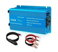Invertitore Potenza Convertitore Adattatore Inverter Potenza Auto Da 1000W 1500W 2200W CC 12V/24V A CA 220V Doppia Porta USB Da 3.1 A UE/onda Sinusoidale Pura Universale(24V 1500W EU)