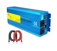 Invertitore Potenza Convertitore Tensione Da 4000W/5000W/6000W CC 12 V/24 V A CA 220V 230V Con Display LCD A LED Doppia Presa Universale Inverter A Onda Sinusoidale Pura(6000W 12V 60Hz)