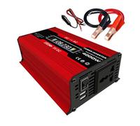 Invertitore Potenza Inverter Per Auto 4000W 12V A 110V/220V Con Display LCD Trasformatore Tensione Adattatore Convertitore Carica Onda Sinusoidale Modificata Inverter(12V to 220V Red)