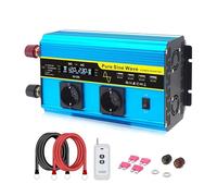 Invertitore Potenza Inverter Sinusoidale Puro Da 12V/24V CC A 220V CA 230V Con Telecomando Display LCD Convertitore Auto Camper Batteria Solare Presa Universale Da 8000W(DC12V,60Hz,4000W peak)