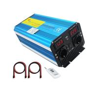 Invertitore Potenza Inverter Sinusoidale Puro Da 12V/24V CC A 220V CA 230V Con Telecomando Display LCD Convertitore Auto Camper Batteria Solare Presa Universale Da 8000W(DC12V,60Hz,A 6000W peak)