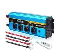 Invertitore Potenza Inverter Sinusoidale Puro Da 12V/24V CC A 220V CA 230V Con Telecomando Display LCD Convertitore Auto Camper Batteria Solare Presa Universale Da 8000W(AC24V,60Hz,B 8000W peak)