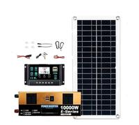 Invertitore Potenza Power Kit Completo Solare 10000W Dual12V/24V 110V/220V100A Controller Pannello 200W Off-Grid Inverter Backup Domestico/campeggio(110V solar kit)