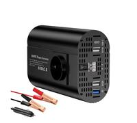 Invertitore Potenza Power Wave Inverter 12V 1500W 220V50HZ Con Display LCD, Adatto Per Auto E Cellulari(1500W EU-BLACK)