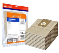 Invest - Sacchetti per aspirapolvere, sacchetti compatibili con Nilfisk: GD 1010, 1000, 1005, 2000, GDS 1010, HDS 1005 - Sacchetti filtro di ricambio, marrone, 10 pezzi