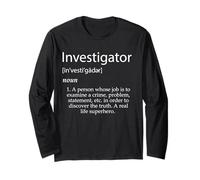 Investigator Definition Federal Private Investigation Maglia a Manica