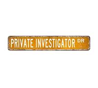 Investigatore privato Cartello stradale Investigatore Privato Amante Regalo Professione Targa in Metallo 3 x 18 pollici Personalizzato Alluminio Metallo Cartello Moda Wall Poster Decorazione per Casa