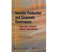 Investor protection and corporate governance (Copertina rigida)
