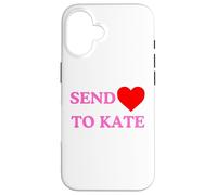 Invia amore a Kate Middleton Kate Middelton colore rosa Custodia per iPhone 16