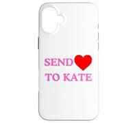 Invia amore a Kate Middleton Kate Middelton colore rosa Custodia per iPhone 16 Plus