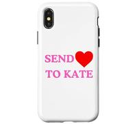 Invia amore a Kate Middleton Kate Middelton colore rosa Custodia per iPhone X/XS