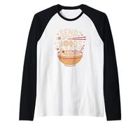 Invia Noods Divertente Ramen Noodle Giochi di parole Amante del cibo Maglia con Maniche Raglan