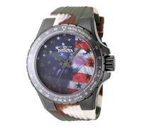 Invicta Aviator 48956 Orologio da Uomo - Impermeabile - Analogico - Movimento Quarzo - acciaio inossidabile con quadrante rosso - 50mm