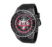 INVICTA Aviator 49849 - Orologio da uomo, impermeabile, analogico, movimento al quarzo, in acciaio inossidabile con quadrante rosso, 50 mm