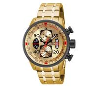 Invicta Aviator - Orologio da Uomo in Acciaio Inossidabile con Movimento al Quarzo - 48 mm, Oro/Nero