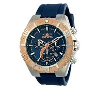 Invicta Orologio da Uomo Aviator in acciaio inossidabile, movimento quarzo 49 mm Blu/Argento