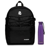 Invicta BLOW UP PLAIN BACKPACK GRS + Invicta Borraccia, Viola, Borraccia Termica