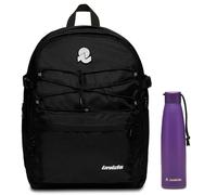 Invicta BLOW UP PLAIN BACKPACK GRS + Invicta Borraccia, Viola, Borraccia Termica in Acciaio Inox Interno Esterno, Mantenimento Temperatura fino a 24h, Borraccia Scuola Bambini - Bo