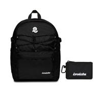Invicta BLOW UP PLAIN BACKPACK GRS + Invicta Portafoglio, Nero, Portafogli Con S