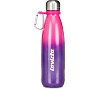 Invicta Borraccia Termica Shine, Rosa, Effetto brillantini, Shiny, Acciaio Inox, Bpa free, 500 ml, Mantenimento temperatura caldo 12h reddo 24h, Scuola, Palestra, Ragazza