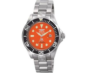 Invicta Grand Diver 4186 Orologio da Uomo - Impermeabile - Analogico - Movimento Automatico - acciaio inossidabile con quadrante arancione - 47mm