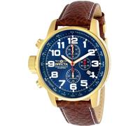 Invicta I-Force - Orologio da Uomo in Acciaio Inossidabile con Movimento al Quarzo - 46 mm, Oro/Blu