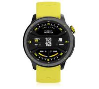 Invicta I-Tech-006 Smartwatch digitale, display da 1,48", cinturino in silicone, monitoraggio nuoto, oltre 100 modalità sportive, Bluetooth 5.3, GPS, cinturino giallo, custodia nera, unisex