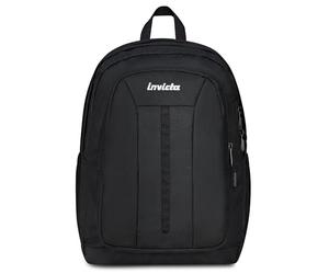 Invicta Jelek UP Led Zaino Scuola Media Ragazzo Ragazza, Scuola Superiore, Tinta Unita, Scomparto PC, Tasca Borraccia, nero