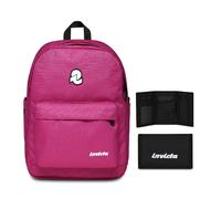 Invicta LAB PLAIN BACKPACK GRS + Invicta Portafoglio A Strappo, Nero, Portafogli