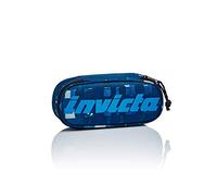 Invicta Lip Pencil Bag Check Portapenne scuola e ufficio, Unisex-Adulti, Blu, Taglia Unica