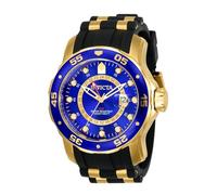 Invicta Orologio da uomo 6993 Pro Diver Collection GMT quadrante blu in poliuretano nero, Nero, casual