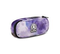 Invicta Portapenne Round Plus, Ideale per Matite, Pennarelli, Colori, Accessori Zaino, Elementari, Medie, Superiori, Paint and Flower, Bambine e Ragazze, viola