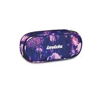 Invicta Portapenne Scuola Lip Fantasy, Viola, Astuccio con organizer e passanti elastici portapenne, Accessori Zaino, Taschino interno con zip, Scuola media e superiore, Ragazza