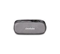 Invicta Portapenne Scuola Lip Metallic, Grigio, Effetto Metallizzato, Taschino Interno con Zip e Passanti Elastici Portapenne, Accessori Zaino, Scuola Media e Superiore, Per Ragazzo e Ragazza