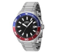 Invicta Pro Diver 46065 Orologio da Uomo - Impermeabile - Analogico - Movimento Quarzo - acciaio inossidabile con quadrante nero - 45mm