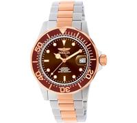 Invicta Pro Diver - Orologio da polso da uomo automatico al quarzo Casual bracciale e cassa in Acciaio INOX di colore Grigio display analogico marrone - 11241