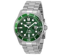 Invicta Pro Diver - Orologio da Uomo in Acciaio Inossidabile con Movimento al Quarzo, Argento/Verde - 43 mm
