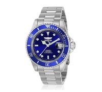 Invicta Pro Diver - Orologio da uomo in acciaio inossidabile con movimento automatico - 40 mm, Argento / Blu
