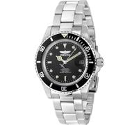 Invicta Pro Diver - Orologio da uomo in acciaio inossidabile con movimento automatico - 40 mm, Argento / Nero