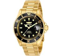 Invicta Pro Diver - Orologio da uomo in acciaio inossidabile con movimento automatico - 40 mm, Oro / Nero