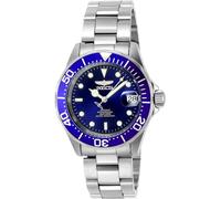 Invicta Pro Diver - Orologio da uomo in acciaio inossidabile con movimento automatico - 40 mm, Argento / Blu