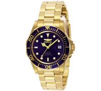 Invicta Pro Diver - Orologio da uomo in acciaio inossidabile con movimento automatico - 40 mm, Oro / Blu