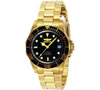 Invicta Pro Diver - Orologio da uomo in acciaio inossidabile con movimento automatico - 40 mm, Oro / Nero