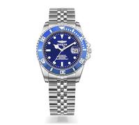 Invicta Pro Diver - Orologio da uomo in acciaio inossidabile con movimento automatico - 42 mm, Argento / Blu
