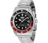 Invicta Pro Diver - Orologio da Uomo in Acciaio Inossidabile con Movimento Automatico - 43 mm, Argento/Rosso